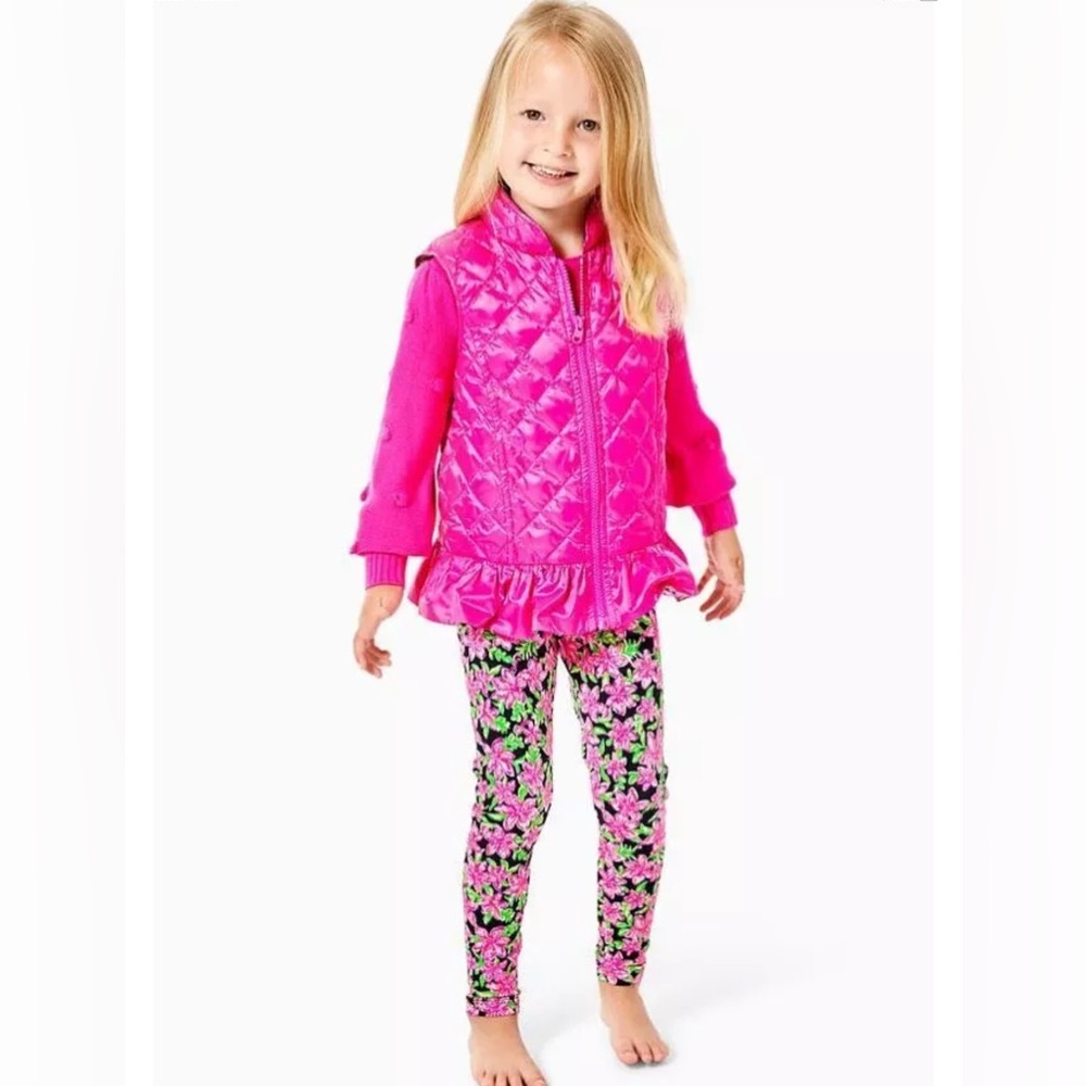 Lilly Pulitzer NWT Girls Melanie Reversible Vest Elderberry $108 Size M - Picture 1 of 8